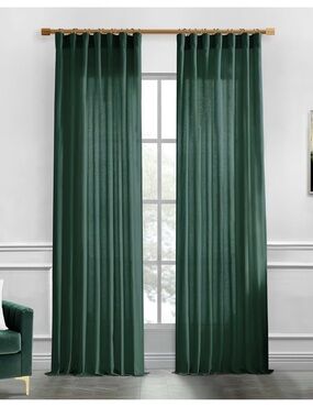 Premium Dark Green Curtain Panels -